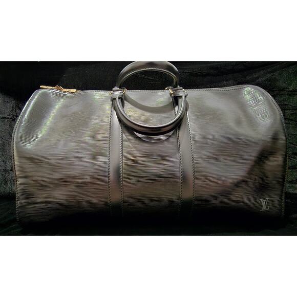 LOUIS VUITTON Epi Keepall 45 Boston Bag Black - Picture 4 of 16